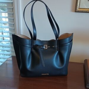 Michael Kors Black Leather Tote Bag